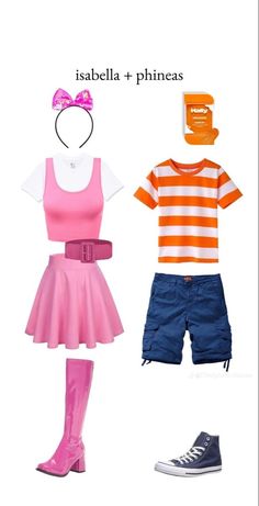 an image of children's clothing and shoes