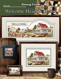 the welcome heart and home cross stitch pattern