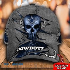 Shipping from the US. Easy 30 day return policy, 100% cotton, Double-needle neck, sleeves and hem; Roomy Unisex Fit. Dallas Cowboys Hats Woman, The Punisher Skull, Flag Designs, Punisher Skull, The Punisher, American Football Team, Classic Hats, Nfl Fans, Hat Men