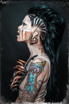 Mad Max Costume, Post Apocalyptic Fashion, Side Profile, Costume Makeup, Braids For Short Hair, Grunge Hair, Post Apocalyptic