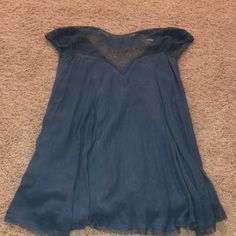 Never Worn, Perfect Condition! Still Has The Tags. Xs But Fits As A Small. Bought From Urban Outfitters Blue Sheer Sleeveless Dress, Sheer Blue Summer Dress, Flowy Sheer Blue Dress, Blue Sheer Mini Dress, Blue Mini Dress With Lace Trim For Summer, Blue Sheer Mini Dress For Night Out, Sheer Blue Mini Dress For Night Out, Blue Sundress With Lace Trim, Blue Mini Dress With Lace Trim And Short Sleeves