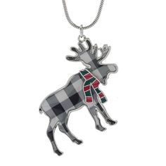 Celebrate the great outdoors with our Moose Pendant Necklace, a stunning tribute to natureâs majestic beauty. Crafted with intricate detail, this piece adds a touch of wilderness elegance to any outfit, making it a perfect conversation starter for adventurous souls!. C&b Moose Pendant Necklace, Silver. Moose Jewelry, Mens Gold Jewelry, Baccarat Crystal, Pendant Necklace Silver, Necklace Clasps, Italian Jewelry, Coin Jewelry, Outfit Making, White Mark