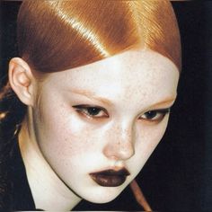 Earthy Makeup, Avant Garde Makeup, Dark Lipstick, Face Hair, Interesting Faces