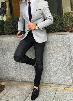 Wedding Suits Men Grey, Herren Style, Classy Suits, Mens Fashion Smart, Mens Fashion Classic, Formal Outfits