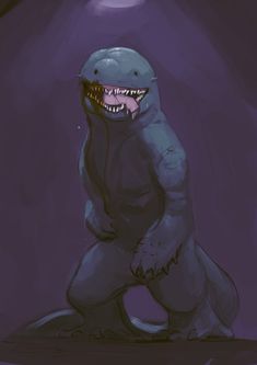 a drawing of a shark with its mouth open and it's teeth wide open