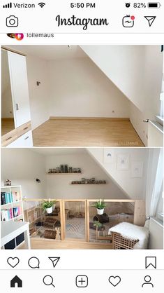 there are two pictures of the same room in this house, and one is empty