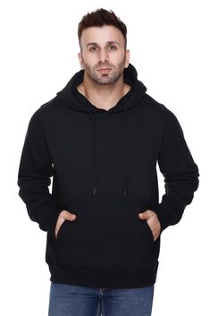 Men's Black Pullover Hoodie Pill Resistant Pre Shrunk 3 Thread Fleece Fabric 80/20 Cotton/Polyester Kangaroo Pockets Tear Away Label Lycra Ribbed US 8.3 OZ CA 14 OZ EU 280 GSM Black Long Sleeve Hoodie With Adjustable Hood, Fleece Hoodie With Adjustable Hood, Black Hoodie With Adjustable Hood, Black Fleece Winter Hoodie, Black Hooded Hoodie With Double-lined Hood, Black Winter Hoodie With Double-lined Hood, Hooded Fleece Sweater, Black Fleece Hoodie For Fall, Black Fleece Sweatshirt With Adjustable Hood