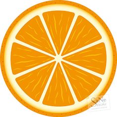 an orange cut in half on a white background