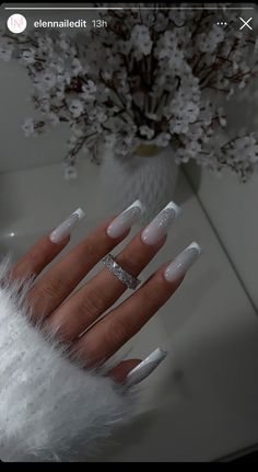 Nail Idea Valentines Day, Black Deep French Nails, Nails 2024 White, Nail Inspo Holiday, Engagement Nails Designs, Pink Nails French, Monochrome Nails, Nail Academy, Unghie Sfumate