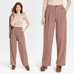 A New Day Plaid Wide Leg High Rise Pleated Baggy Trouser Pants Nwot Size: 17 Approximate Measurements (Laid Flat): Waist: 19.5" Hip: 26" Front Rise: 14" Length: 45" Inseam: 31" Leg Opening: 11.5" Features: * Pockets * Lightweight Fabric * Comfortable Baggy Drape * Wide Leg Cut * High Waist * Belt Loops * 2 Button And Zipper Closure * Machine Washable Fabric: 63% Recycled Polyester, 33% Rayon, 4% Spandex New Without Tag! K26 70s 90s Academia Beige Bohemian Boho Baggy Business Casual Casual Chic C Plaid Pants Women, Plaid Trousers, Baggy Trousers, Plain Tees, Brown Plaid, Plaid Pants, Tailored Shirts, Womens Clothing Sizes, Wide Leg Trousers