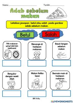 an activity sheet for children to learn how to read the words in english and arabic