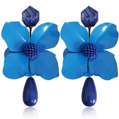 PRICES MAY VARY. Fashion huge alloy flower jewelry earrings, make you fashionable and modern UNIQUE DESIGN - Looking for party earrings? these dramatic eye-catching super sized floral pair is sure to stand out. Its vibrant tropical colors give you the hula vibe while the articulated petals sway side to side with every movement, creating a dramatic look MULTI-COLOR to SELECT - This flower earrings are available in 6 colors, lovely brilliant orange,charming green ,passionate red，and elegant white Tropical Colors, Flower Stud Earrings, Fashion Bohemian, Party Earrings, Flower Stud, Bohemian Earrings, Flower Bud, Pearl Flower, Flower Earrings Studs