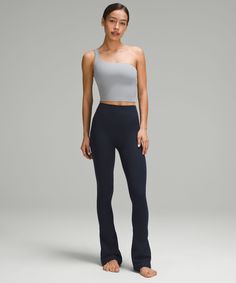 When Feeling Nothing Is Everything. Powered By Nulu Fabric, This Version Of Our Buttery-Soft Lululemon Align Pants Has A Subtle Flare At The Hem. Designed For Yoga And Casual. Hugs Your Body From Waist To Knee:flares Out Subtlety From The Knee To Hem:32" Inseam, Intended To Sit Just Off The Ground For Heights Of 55"-58". Back Drop-In Pocket. This Collections Great For Low-Impact Workouts Like Yoga Or Whenever You Want To Feel Really, Really Comfortable. | lululemon Align™ High-Rise Ribbed Mini-F