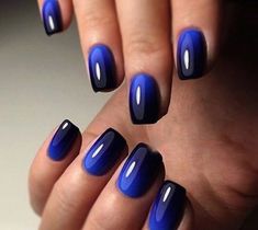 Navy Nail Art, Gell Nails, Ombre Nail Art Designs, Unghie Sfumate, White Tips