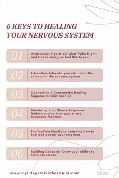 Healing your nervous system isn’t a straight, cut and dry path from point A to point B. It takes time, dedication, and support to master your stress. However, there are 6 key elements required within everyone’s healing journey. Let’s chat about the six keys that you’ll need in order to unlock a healthier nervous system. Click the link in the pin to see the 6 keys to healing your nervous system. Healing Disregulated Nervous System, Freeze State Nervous System, Healing A Dysregulated Nervous System, Polyvagal Theory Nervous System, Heal Your Nervous System, Healing Your Nervous System, Healing The Nervous System, Reset Nervous System, How To Heal Your Nervous System