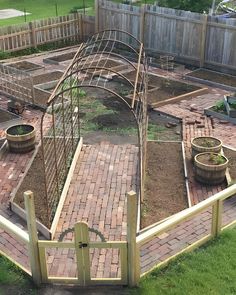 the garden is being prepared and ready to be planted by someone who has done so much work on it