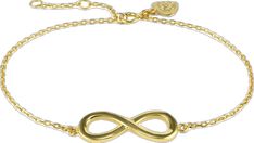 Modern Adjustable Infinity Jewelry, Symbolic Gold Infinity Jewelry, Symbolic Infinity Gold Jewelry, Symbolic Infinity-shaped Gold Jewelry, Classic Adjustable Infinity Jewelry, Minimalist Infinity Bracelets For Formal Occasions, Minimalist Infinity Bracelet For Formal Occasions, Adjustable Gold Infinity Chain Bracelet, Adjustable Infinity Bracelet For Formal Occasions