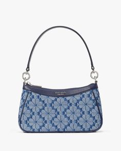 Spade Flower Jacquard Denim Convertible Shoulder Bag | Kate Spade New York Kate Spade Vintage Bags, Trendy Shoulder Bags 2024, Kate Spade Flower Bag, Cute Kate Spade Bags, Kate Spade Purse Aesthetic, Kate Spade Purse Outfit, Cute Small Purses, Purses Kate Spade, Cute Shoulder Bags