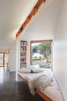 an image of a room with bookshelves in it