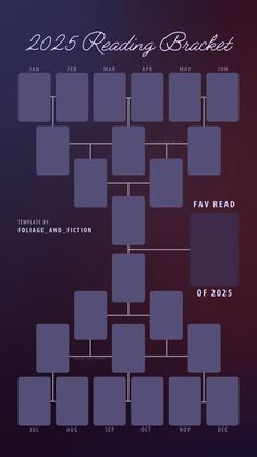 the 2013 reading bracket is shown in blue and purple, as well as an image of books