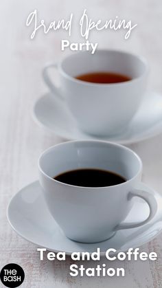 two cups of coffee sitting on top of each other