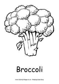 the word broccoli is written in black and white