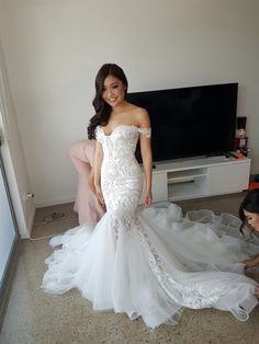 Two In One Wedding Dress, Leah Da Gloria Wedding Dress, Wedding Dress Mermaid Lace, Leah Da Gloria, Pnina Tornai, White Wedding Dress, Custom Dress, Wedding Gowns Mermaid, Top Wedding Dresses