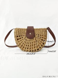 BagForLove - Stylish Half Round Straw Bag: Fashionable Womens Summer Handbag for Beach Shoulder Product Description Color Beige Details Hollow Magnetic No Bag Size Small Strap Type Adjustable Pattern Type Plain Closure Type Zipper Type Circle Bag Style Fashionable Care Instructions Do not wash Material Paper Size Chart INCH CM Strap Length Bag Length Bag Width Bag Height Handle Height 47.2 inch 9.4 inch 2.8 inch 7.1 inch 11 inch Strap Length Bag Length Bag Width Bag Height Handle Height 120 cm 24 cm 7 cm 18 cm 28 cm Details Pictures Similar Products h2 { text-align: center; } /* æ¢è¡ */ li{ white-space: normal; word-break: break-all; word-wrap: break-word; } .red-box { width: 100%; display: flex; flex-direction: row; flex-wrap: wrap; justify-content: center; } .red-box > div { width: 190 Portable Tote Shoulder Bag For Vacation, Portable Straw Shoulder Bag For Vacation, Portable Tote Bag For Beach, Trendy Portable Beach Bag, Chic Portable Shoulder Bag For Vacation, Vacation Straw Pouch Bag With Adjustable Strap, Straw Pouch Bag With Adjustable Strap For Vacation, Beach Pouch For Mobile Phone, Beach Mobile Phone Pouch Bag