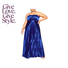 in stock Chic Plus Size, Long Windows, Strapless Sweetheart Neckline, Beaded Bodice, Pleated Maxi, Maxi Dress Blue, City Chic, Chic Woman, Sweetheart Neckline