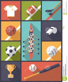 flat design sports icon set with long shadow stock photo image and royalty free images at getdraed com