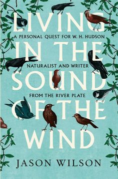 a book cover with birds on it and the title living in the sound of the wind