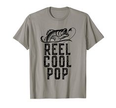 PRICES MAY VARY. Reel Cool Pop Fishing fish rod fisherman hook fun gag pun joke trendy sarcastic sarcasm funny cool quote saying Humorous apparel with crazy text that says "Reel Cool Pop" Lightweight, Classic fit, Double-needle sleeve and bottom hem Sarcasm Funny, Funny Fishing Shirts, Cool Uncle, Cool Pops, Puns Jokes, Fishing Gift, Crazy Text, Retro T Shirt, Weird Text