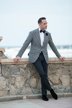 Brian Sacawa, Creative Black Tie, He Spoke Style, Suits Men, Suit Men, Houndstooth Blazer