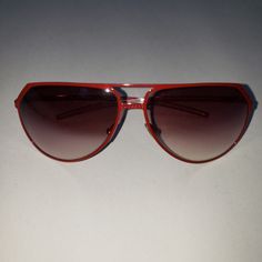 Nwt Vintage Unisex Pilot Style Sunglasses Red Metal Rim And Temples Gradient Burgundy-Ish Grey Lenses Personalized Cd Embossed On Nose Pads. Comes With Case, Microfiber Cleaning Cloth And And Box. Makes An Amazing Gift! Note: White Spots On Zoomed Pic Is Light Reflection, Not Peeled Paint!! Frame Is Perfect Size 62-13-120 Dior 0055/S M2dbu Shiny Red Made In Italy Designer Red Tinted Sunglasses, Luxury Red Sunglasses With Gradient Lenses, Red Sunglasses For Summer Formal Events, Red Sunglasses For Formal Summer Events, Formal Red Sunglasses For Summer, Red Tinted Sunglasses For Formal Occasions, Elegant Red Sunglasses For Formal Occasions, Luxury Red Sunglasses For Formal Occasions, Paint Frame