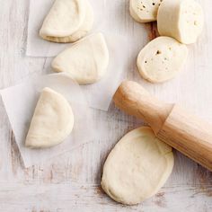 the dough has been cut into pieces and is ready to be baked