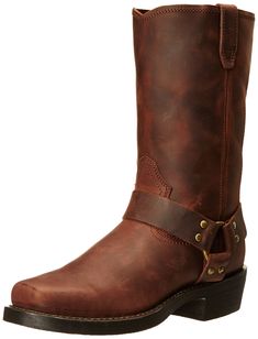 PRICES MAY VARY. Classic harness boot with double pull straps Oil-resistant sole Vintage Brown Rugged Boots With Snip Toe, Square Boots, Men’s Western Boots, Cowboy Boots For Men Boot Barn, Western Brown Leather Knee-high Boots, Dingo Boots, Mens Cowboy Boots Square Toe Brown, Leather Harness, Harness Boots