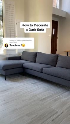 a couch sitting on top of a hard wood floor