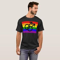 This gay pride two male Mars symbols rainbow flag shirt is a great way to show your support for gay rights. Perfect for pride parades, LGBT events, the club, etc. Gay Pride Rainbow Flag, Flag Lgbt, Rainbow Flag Lgbt, Gay Pride Parade, Gay Pride Shirts, Lgbt T Shirts, Lgbt Shirts, Rainbow Flag Pride, Distressed T Shirt