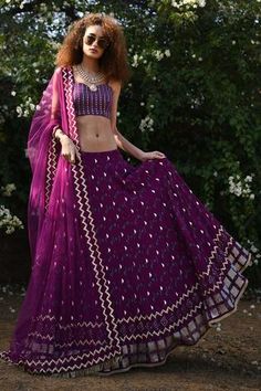 Shop for Pooja Rajgarhia Gupta Purple Embroidered Lehenga Set for Women Online at Aza Fashions Designer Purple Lehenga With Motifs, Semi-stitched Purple Lehenga With Motifs, Purple Lehenga With Motifs For Diwali, Purple Bollywood Lehenga With Motifs, Bollywood Style Purple Lehenga With Motifs, Semi-stitched Purple Sharara With Motifs, Purple Semi-stitched Sharara With Motifs, Festive Purple Lehenga With Motifs, Bollywood Style Purple Choli With Motifs