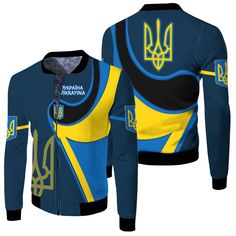 Ukraine Gold Trident Flag Coloury Fashion Fleece Winter Jacket Polar Fleece, Best Ideas, Stay Warm, Warm And Cozy, High Definition, Wrinkles, Ukraine, Faux Fur, Winter Jackets