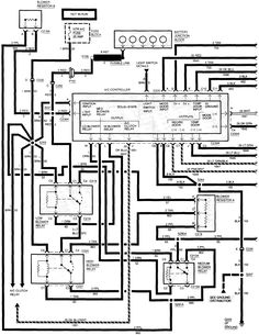 an electrical wiring diagram for the engine and control system, with all its components labeled