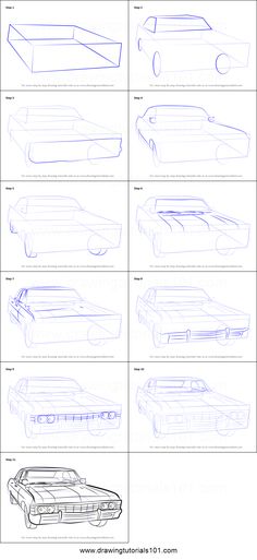 how to draw classic cars step by step drawing instructions for kids and adults, easy steps