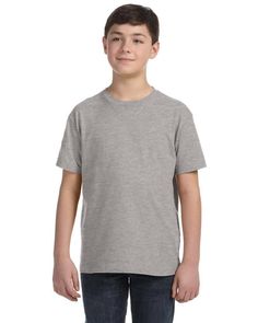 Youth Fine Jersey T-Shirt - HEATHER - S | LAT Youth Fine Jersey T-Shirt in Heather Size Small | Cotton Womens Jersey, Short Sleeve Pattern, Jersey T Shirt, V Neck Tee, Modern Fit, Jersey Shorts, Black Sweaters, Bella Canvas, Heathers