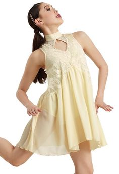 Baby Doll Lace Day Dress | Weissman® Dance Sayings, Book Costumes, Ballet Tutus, Georgette Skirt, Dance Costumes Ballroom, Ballet Clothes