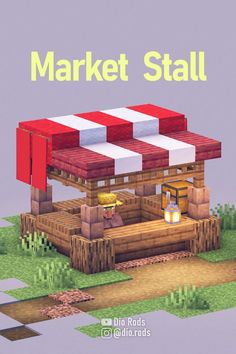 a book cover with an image of a food stand in the middle of it and text that reads market stall