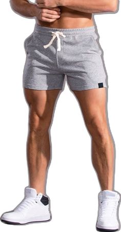 Drawstring Waist Shorts, Fashion Online Shop, Drawstring Waist, All Fashion, Mens Shorts, Color Block, Light Grey, Latest Trends, Style Inspiration