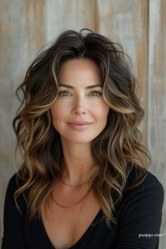 Brown Hair Balayage Ideas, Hair Balayage Ideas, Balyage Long Hair, Hairstyles And Colors, Celebrities Hairstyles, Types Of Hair Color, Balayage Ideas, Balayage Hair Dark, Colored Curly Hair