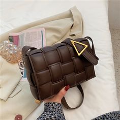 Color: Coffee Trendy Brown Shoulder Bag, Trendy Brown Square Bag, Trendy Brown Square Satchel, Brown Soft Leather Square Bags, Chic Brown Square Bags, Modern Brown Square Satchel, Trendy Brown Faux Leather Bags, Trendy Brown Soft Leather Shoulder Bag, Trendy Brown Leather Satchel