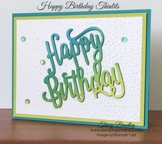 a birthday card with the words happy birthday on it