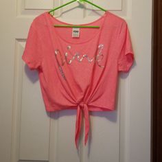 Victoria Secret Top Shirt W/Bling Size Xsmall Color Coral Nwt Please No Trade No Swap Affordable Victoria's Secret Summer Tank Top, Color Coral, Teen Girls, Victoria Secret, Victoria Secret Pink, Pink Ladies, Top Shirt, Victoria's Secret, Coral